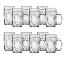 Jogo 12 Caneca Chopp Vidro 350ml Caneca Cerveja