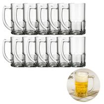 Jogo 12 Canecas Chopp Cerveja 320ML Linha Vitamina Transparente