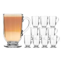 Jogo 12 Canecas De Cappuccino Vidro Berlim Taça Café Transparente 325ml Em Casa Tem Jogo 12 Canecas De Cappuccino Vidro Berlim Taça Café Transparente 325ml Em Casa Tem
