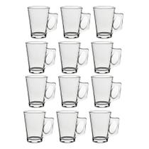 Jogo 12 Canecas de Vidro Casual 185ml Class Home