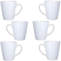 Jogo 12 Canecas Xicara em Melamina 350ml Branca Café Chá Jogo 12 Canecas Xicara em Melamina 350ml Branca Café Chá