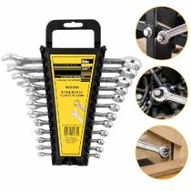 Jogo 12 Chave Combinada Boca Estrela 6 A 22Mm Kit Profissional Aco Carbono Robusta Com Maleta Alca Portatil Jogo 12 Chave Combinada Boca Estrela 6 A 22Mm Kit Profissional Aco Carbono Robusta Com Maleta Alca Portatil