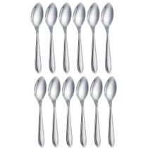 Jogo 12 Colheres para Sobre Mesas Chá Café 13cm Aço Inox Lyor.