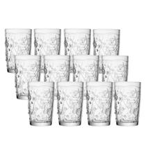 Jogo 12 Copo de Vidro New Butterfly Borboleta Flores Cristal Ecológico 330ml Lyor