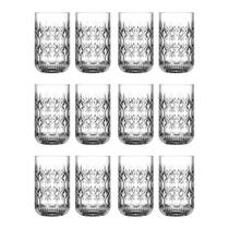 Jogo 12 Copos Alto De Vidro Para Agua Suco Bebidas 430ml Jogo 12 Copos Alto De Vidro Para Agua Suco Bebidas 430ml