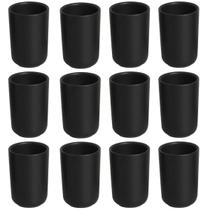 Jogo 12 Copos Altos Preto Matte 110ml Porto Brasil Neo Cerâm Jogo 12 Copos Altos Preto Matte 110ml Porto Brasil Neo Cerâm