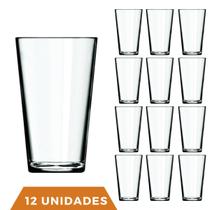 Jogo 12 Copos Cairo 350ml Agua Vidro Transparente Suco Nadir