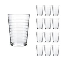 Jogo 12 Copos Chiques 265ml Ginga Drinks Vidro Agua e Suco