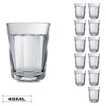 Jogo 12 Copos de Shot 45ml Americano Dose Tequila Whisky