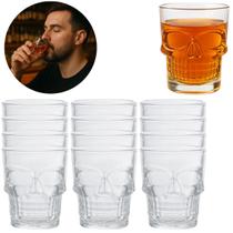 Jogo 12 Copos De Shot Caveira P/ Dose Vodka Tequila 50ml