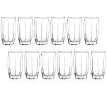 Jogo 12 Copos De Vidro transparente Lond Drink 374ML Amadeus Jogo 12 Copos De Vidro transparente Lond Drink 374ML Amadeus