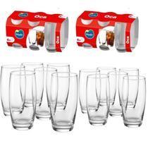 Jogo 12 Copos Oca 300ml Nadir Vidro Para Água, Suco E Drink Kit 12 copos