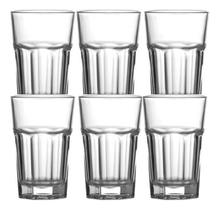 Jogo 12 copos vidro grosso 400 ml luxo resistente agua suco - Original