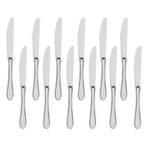 Jogo 12 de Facas de Sobremesa Aço Inox Prata Em Casa Tem 18,5cm Jogo 12 de Facas de Sobremesa Aço Inox Prata Em Casa Tem 18,5cm