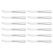 Jogo 12 Facas De Mesa 20cm Siena Aço Inox Brinox Peças Cozinha Jantar Almoço