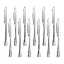 Jogo 12 Facas De Mesa Aço Inox Cor Prata Linha Silver Em Casa Tem