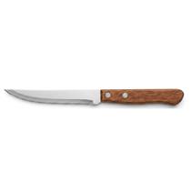 Jogo 12 Facas de Mesa em Aço Inox Cabo Madeira 22cm