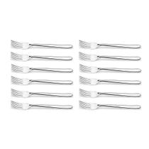 Jogo 12 Garfos de Mesa 18cm Aço Inox Brinox Siena Talheres Jogo 12 Garfos de Mesa 18cm Aço Inox Brinox Siena Talheres