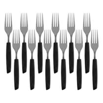 Jogo 12 Garfos de Mesa New Caprese Preto Fratelli Inox Jogo 12 Garfos de Mesa New Caprese Preto Fratelli Inox
