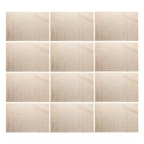 Jogo 12 Lugar Americano Retangular Mesa PVC Antiderrapante Flex Bege 45x30cm Lyor Jogo 12 Lugar Americano Retangular Mesa PVC Antiderrapante Flex Bege 45x30cm Lyor