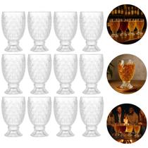 Jogo 12 Mini Taças de Vidro Transparente Pra Licor 50ml Luxo