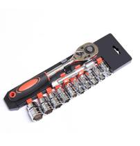 Jogo 12 Peças Chave Catraca 1/4 Extensão + Soquete 4 Á 13mm Reversível