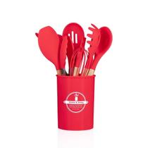 Jogo 12 Peças Utensílios Silicone Colher Espátula Vermelho - 4you Jogo 12 Peças Utensílios Silicone Colher Espátula Vermelho - 4you