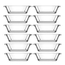 Jogo 12 Petisqueiras Retangular Vidro Casual 110Ml Jogo 12 Petisqueiras Retangular Vidro Casual 110Ml