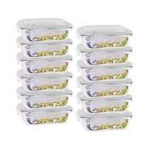 Jogo 12 Potes 640ml Hermético Anel Vedação