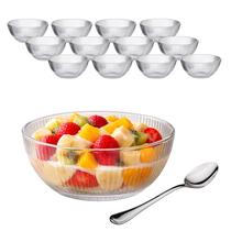 Jogo 12 Potes De Sobremesa Tigela Bowl Taça De Vidro 330ml Jogo 12 Potes De Sobremesa Tigela Bowl Taça De Vidro 330ml