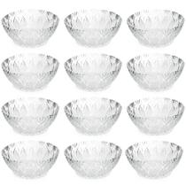 Jogo 12 Potes para Sobremesa Bowls Tigelas de Vidro 350ml King Lyor Transparente