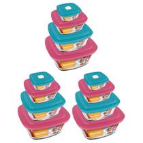 Jogo 12 Potes Quadrado Vidro 300ml 500ml 1L 2L Marinex Nadir Jogo 12 Potes Quadrado Vidro 300ml 500ml 1L 2L Marinex Nadir