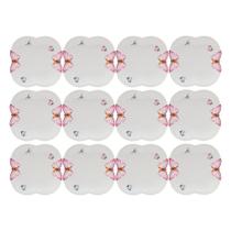 Jogo 12 Prato De Sobremesa Borboletas 19cm Porcelana Branco Wolff Jogo 12 Prato De Sobremesa Borboletas 19cm Porcelana Branco Wolff