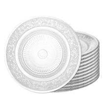 Jogo 12 Prato de Sobremesa de Vidro Transparente Revelo Fino Pratinho 18cm Mesa Posta Haüskraft