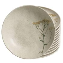 Jogo 12 Prato Fundo Porto Brasil Campestre Bio Stoneware Off White Mesa Posta 22,5cm Jogo 12 Prato Fundo Porto Brasil Campestre Bio Stoneware Off White Mesa Posta 22,5cm