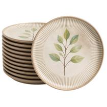 Jogo 12 Pratos de Sobremesa 21,5cm Cerâmica Stoneware Porto Brasil Mesa Posta Jogo 12 Pratos de Sobremesa 21,5cm Cerâmica Stoneware Porto Brasil Mesa Posta