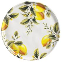 Jogo 12 Pratos De Sobremesa Bio Limonata 21,5cm Porto Brasil Cerâmica Limão Siciliano
