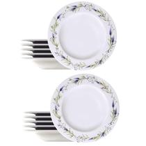 Jogo 12 Pratos Fundos 23cm Tramontina Lilla Porcelana Sopas Risotos Caldos Restaurante