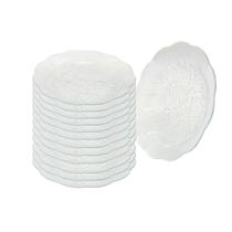 Jogo 12 Pratos Fundos De Vidro Fundo 22 cm Almoço Jantar Mesa Transparente Rosas Jogo 12 Pratos Fundos De Vidro Fundo 22 cm Almoço Jantar Mesa Transparente Rosas