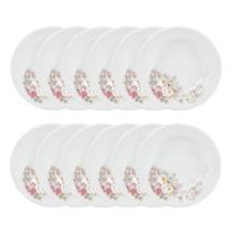 Jogo 12 Pratos Fundos Eterna 23 cm Porcelana Schmidt