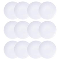 Jogo 12 Pratos Fundos Porcelana Branco 21cm Leonora Leve Cupê Sopas Caldos Massas Risotos Tramontina