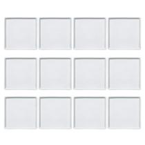 Jogo 12 Pratos Quadrados Rasos em Porcelana 16x16cm Americana Germer Branco Jogo 12 Pratos Quadrados Rasos em Porcelana 16x16cm Americana Germer Branco