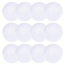 Jogo 12 Pratos Raso Porcelana Branco Liso 25cm para Jantar Tramontina Leonora