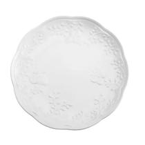 Jogo 12 Pratos Raso Porcelana New Bone Butterfly 26,5cm Lyor Branco