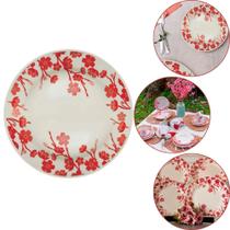 Jogo 12 Pratos Rasos Biona Oxford 24cm Donna Jardim Oriental