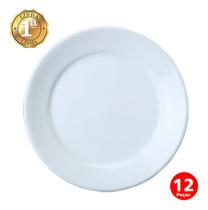 Jogo 12 Pratos Rasos Porcelana Convencional Bar Hotel Germer