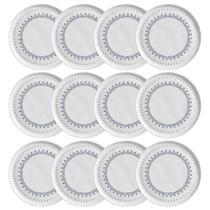 Jogo 12 Pratos Rasos Stoneware Porto Brasil 27,5cm Eventos