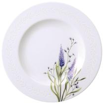 Jogo 12 Pratos Sobremesa 21cm Tramontina Lilla em Porcelana Decorada Cozinha Servir Padaria Torta