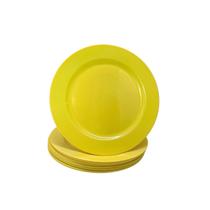Jogo 12 Pratos Sobremesa Amarelo 20cm Melamina Confeitaria Jogo 12 Pratos Sobremesa Amarelo 20cm Melamina Confeitaria