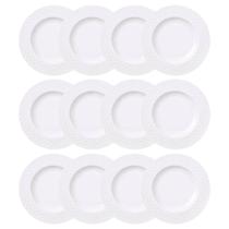 Jogo 12 Pratos Sobremesa Porcelana Ingrid Branca 21cm Mesa Posta Buffet Restaurante Tramontina Jogo 12 Pratos Sobremesa Porcelana Ingrid Branca 21cm Mesa Posta Buffet Restaurante Tramontina